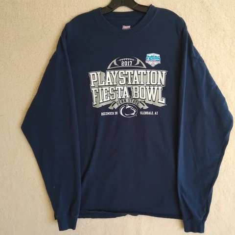 Penn State Football Shirt Men's XXL Blue Hanes 2017 Playstation Fiesta Bowl Cover