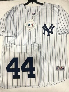 REGGIE JACKSON YANKEES MENS PINSTRIPE MAJESTIC NEW W TAGS MED LG XL 2X - Picture 1 of 1
