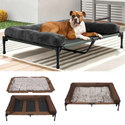 BINGO PAW 3XL Elevated Pet Bed Trampoline Heavy Duty Dog Cat Hammock Mesh Bed w/ Bolster