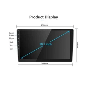 Double DIN Car 10.1" Android 11 Stereo Radio Carplay GPS Navigation WIFI Video - Picture 1 of 12