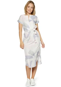 Z-15444-K7-1445) DAMEN ABENDKLEID MIDIKLEID STRANDKLEID SOMMER WEISS GR. 40 - Bild 1 von 3