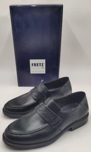 Fretz Men Switzerland Slipper Herrenschuhe Roberto Leder Schwarz Gr 40 EU - Bild 1 von 14