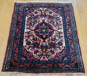 2'3"" x 3'10"" Antik Handgeknüpfter Woll-Orientteppich Top - Bild 1 von 16