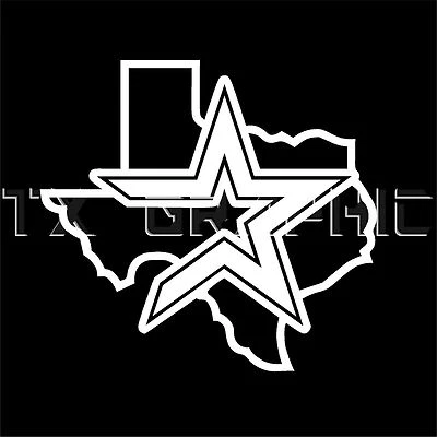 ORACAL Houston Astros Decal Sticker Texas State Map Lone Star Car Truck