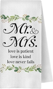 Mr and Mrs Geschenke Küchentücher, Hochzeit für Paare 16x24, Hochzeit002  - Bild 1 von 5