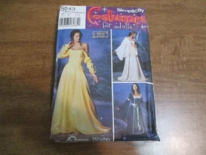 SIMPLICITY COSTUME 5843 MISSES DRESS SIZE 12 - 20 UNCUT - Picture 1 of 3