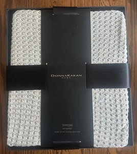 Donna Karan offener Stricküberwurf in Flüstern (natur) 90 % Viskose/10 % Leinen neu in Verpackung - Bild 1 von 8