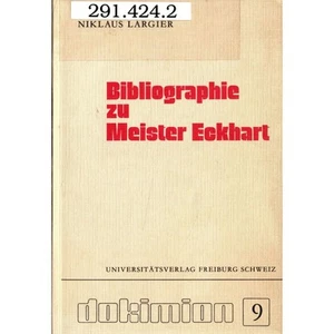 Bibliographie zu Meister Eckhart Largier, Niklaus: - Bild 1 von 3