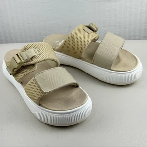 PUMA Mayu Infuse Tan Slide Platform Sandals Women's Size 9 EUR 40.5 Adjustable - Picture 1 of 10