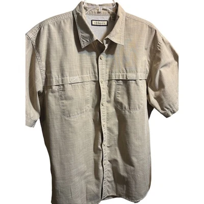 GH Bass Co Mens Button Down Fishing Work Shirt XL TG Brown Lightweight Pockets - Image 1 of 4