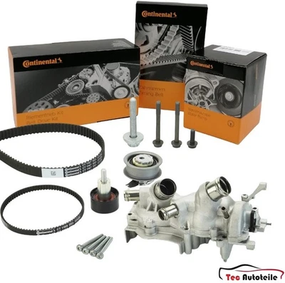 Kit Cinghia Distribuzione Continental Pompa Acqua Termostato Audi Seat Skoda VW 1.5 TSI - Immagine 1 di 2