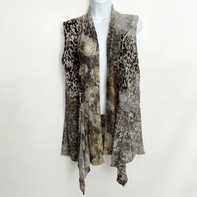 Forest Fairy Grunge Sheer Mesh Vest Small Asymmetrical Goblin Indie Folk Boho - Image 1 of 4