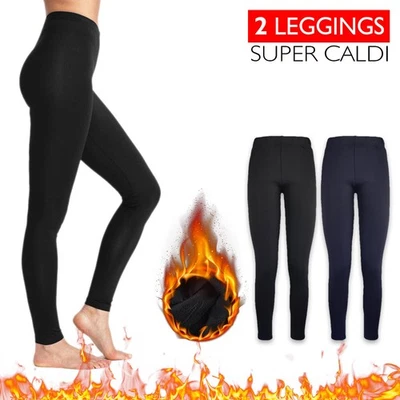 Lot de 2 pièces pantalon femme sweat-shirt leggings rembourrés thermique... - Photo 1/4