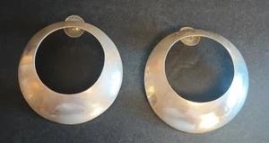 Vintage Alicia Taxco Front Facing Large Creolen Piercing Silber 925 Mexico 24g - Bild 1 von 6