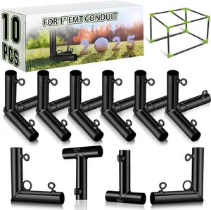 10 Stück 1 Zoll Golfrahmen Ecke Kit Zum Selbermachen Baldachin Beschläge Kit mit Gewindeöse... - Bild 1 von 6