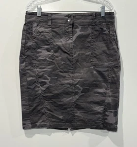 Falda lápiz Ann Taylor LOFT gris camuflaje bolsillos para mujer talla 10 (1675) - Imagen 1 de 4