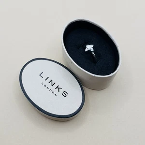 Links of London Splendour Ring 925 Silver 4-Point Star Size K / US 5.5 with Box - Picture 1 of 11
