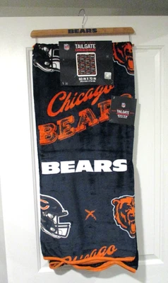 Nueva manta de felpa para puerta trasera Chicago Bears NFL 60" X 70", súper suave y cálida Foto 1 de 4