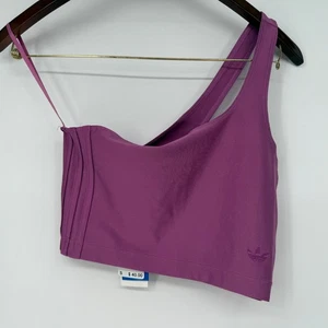 Camiseta corta Adidas Originals Spandex para mujer talla pequeña semi pulso lila - Imagen 1 de 4