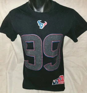 Houston Texans JJ Watt Jersey Style T-Shirt Majestic Men's S NFL Football Black - Picture 1 of 9