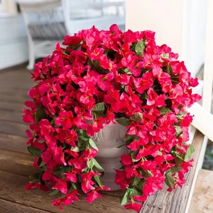 Artificial Faux Bougainvillea Flowers Plants for Outdoor Outside Summer Decor... - Picture 1 of 9