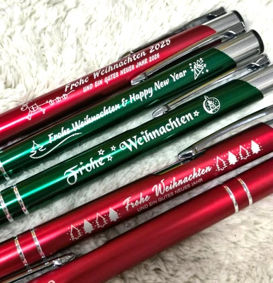 5 - 100 Stk. Weihnachtskugelschreiber „Frohe Weihnachten”  Weihnachtsgeschenk - Bild 1 von 4