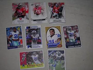 2016 Leaf White EZEKIEL ELLIOTT RC & Retro RC Card lot 9 Dallas Cowboys card - Picture 1 of 6
