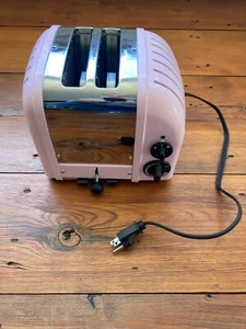 DUALIT Classic New Gen 2-Slice Wide Slot in PINK Toaster Handmade in UK - Picture 1 of 6