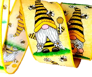 Wichtel Imker 2,5" mal 3 Yard verdrahtetes Band gelb Dame Gent Sommer Bienenstock - Bild 1 von 7