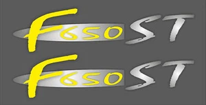 Pegatina adhesiva para revestimiento F650ST F 650 STicker / amarillo-plata - Imagen 1 de 1