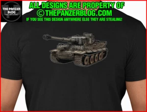 Tiger I Panzer T-Shirt WWII German Tank Version 3 - Picture 1 of 49
