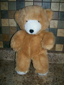 VINTAGE 1989 TAN TEDDY BEAR MOONBEAM TOYS STUFFED ANIMAL PLUSH TOY CLEAN 16" - Picture 1 of 6