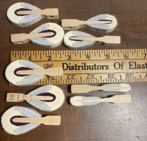 9 Piece Piano Tech Felt Hammer Parts Estate NOS Purple Grey White PreBored Rare - Picture 1 of 5