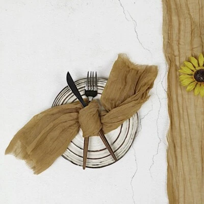 10 Gauze Cheesecloth Cotton Dinner Napkins Wedding Reception Party Decorations - Image 1 of 2