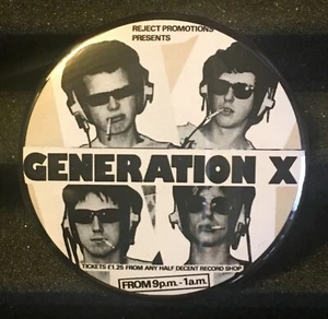 GENERACIÓN X Volante de Concierto Póster Pin Botón Insignia 2.25" Punk Billy Idol 1978 - Imagen 1 de 3