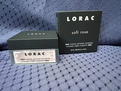 LORAC PRO LOOSE SETTING POWDER~SOFT ROSE~HELPS MINIMIZE PORES & FINELINES~NIB! - Image 1 of 2