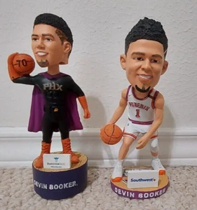 Bobblehead Devin Booker Superhéroe Talking 70 Phoenix Suns 50 Aniversario - Imagen 1 de 2