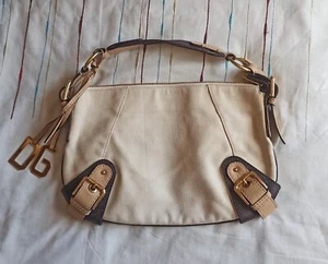 Dolce & Gabbana Womens Vintage Fabric Leather Shoulder Handbag - Picture 1 of 14