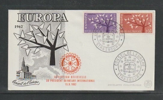 France 1962 SG1585-6 2v FDC (Strasbourg) Europa:Europa Tree - Image 1 of 1