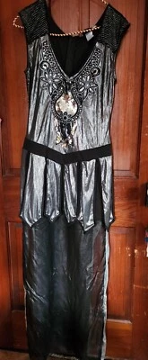 Dreamgirl Party Costume Sequins Dress Black Size Large  - Image 1 of 4