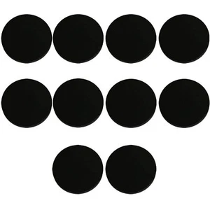 Flat Buttons - 10pcs Black Resin Shank Buttons 25mm High-Foot Round Shaped - Picture 1 of 5