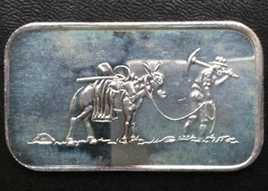 SilverTowne The Miner ST-10 1981 lingotto artistico argento A2750 - Foto 1 di 5