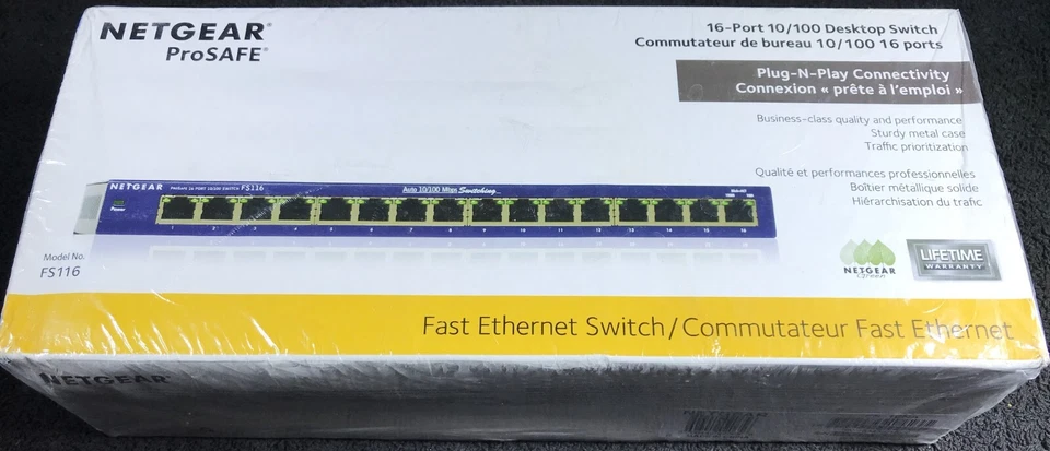 NETGEAR ProSafe Gigabit  FS116 16-Ports Rack-Mountable/Desktop Ethernet Switch - Image 1 of 4