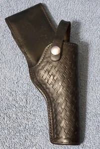 HUNTER LEATHER DUTY HOLSTER 33 65 RH 4" S&W K & Colt Medium frame Revolver - Picture 1 of 8