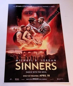 Sinners Horror 2025 Film Poster 19"x13" Ryan Coogler Michael B Jordan - Picture 1 of 5