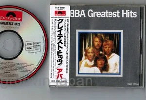 ABBA Greatest Hits JAPAN CD P33P-20050 w/ STICKER-OBI + PS BOOOKLET 1986 issue - Picture 1 of 6