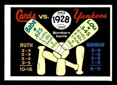 1970 Fleer World Series Baseball #25 1928 Cards vs Yankees EX/MT *d2 - Image 1 of 2