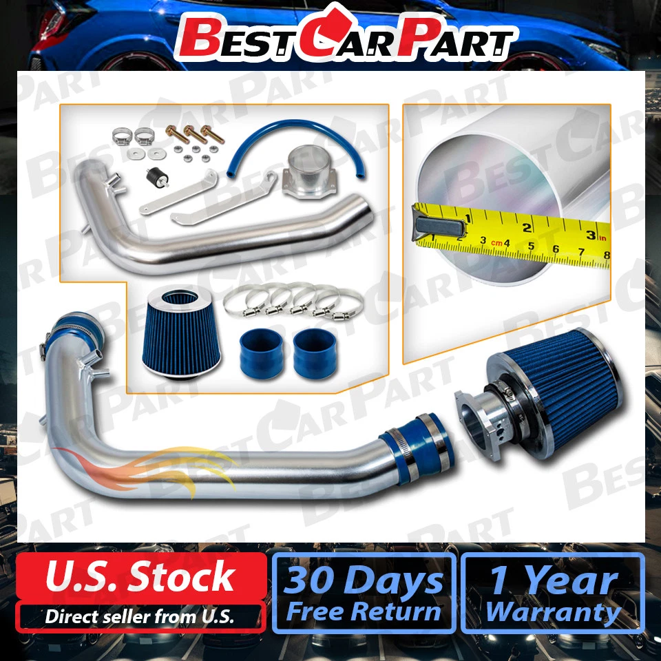 BCP BLUE 1996 1997 1998 240SX S14 Silvia 2.4L 升 冷进气套件 + 过滤器 — 第 1/4 张图片