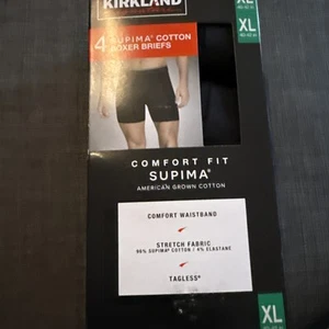 Kirkland Signature Men’s 4-Pack Stretch Cotton Boxer Briefs XL - Picture 1 of 6