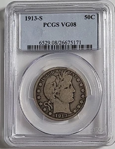 USA 1913-S 50C Silbermünze PCGS VG08 j5 - Bild 1 von 4